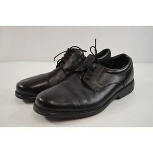 Rockport Charles Road  Cap Toe Oxford Dress Shoes Black Leather Mens 12